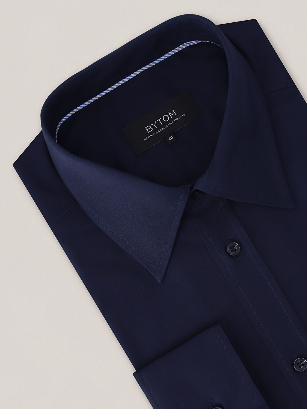 GRANATOWA KOSZULA HAGA DŁUGI RĘKAW - 3