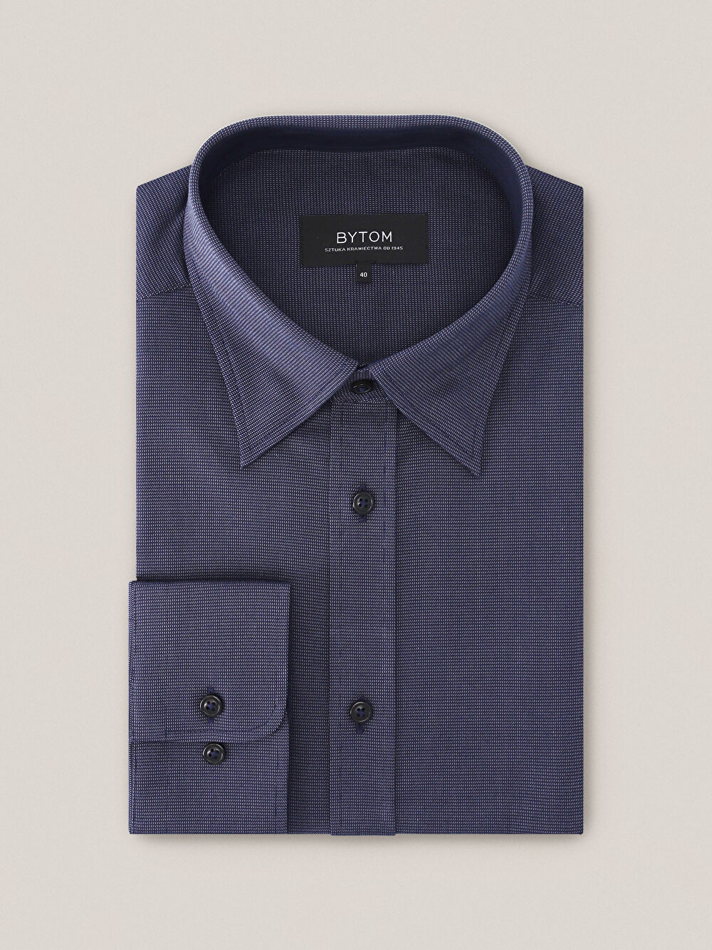 GRANATOWA KOSZULA CAPRI DŁUGI RĘKAW - 2