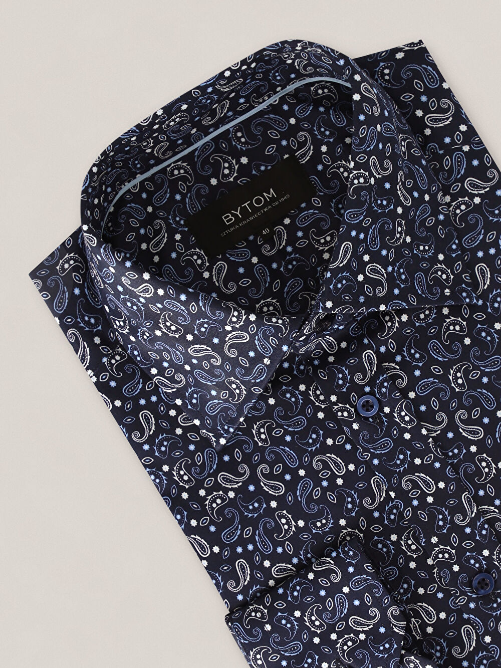 GRANATOWA KOSZULA WINDSOR DŁUGI RĘKAW - 2