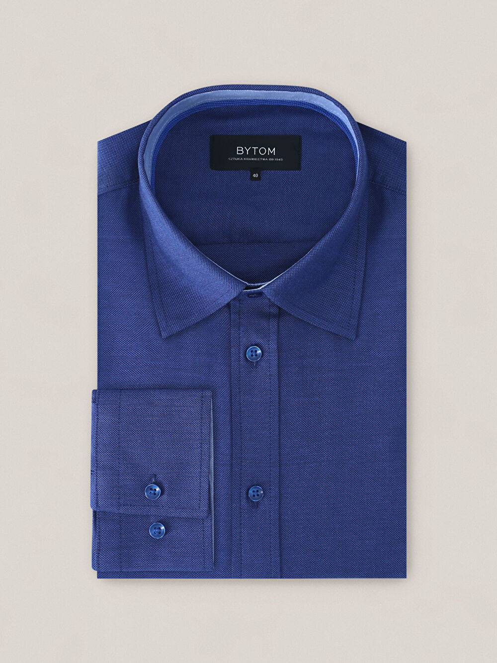 GRANATOWA KOSZULA CAPRI DŁUGI RĘKAW