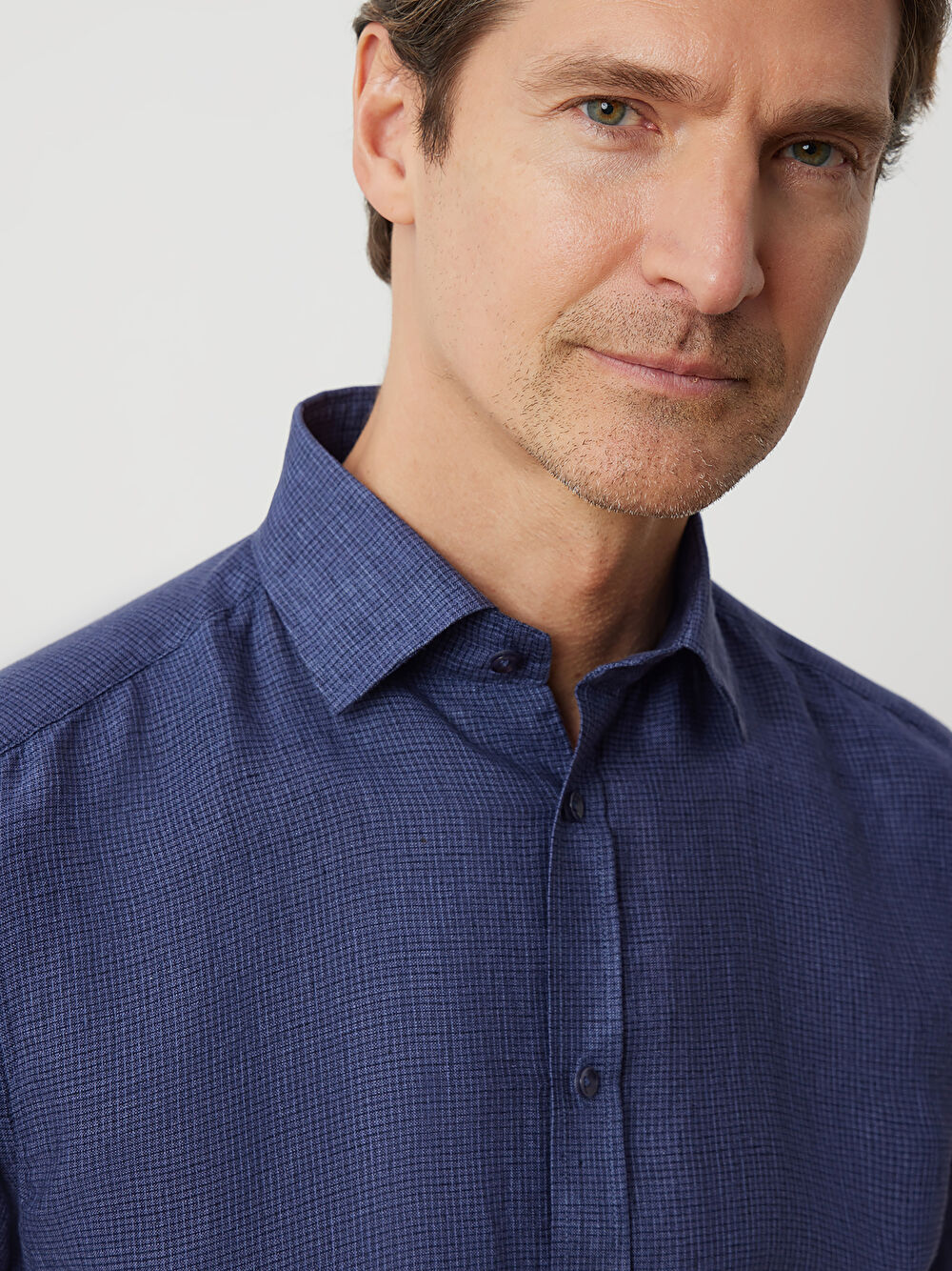 GRANATOWA KOSZULA ROMA DŁUGI RĘKAW - 4