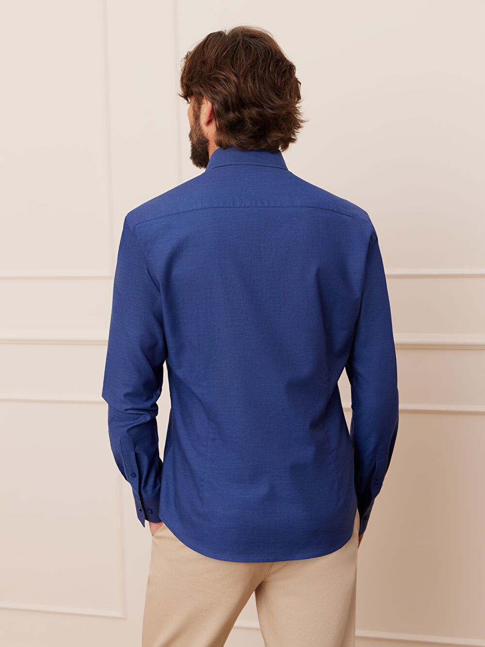 NIEBIESKA KOSZULA CAPRI DŁUGI RĘKAW - 4