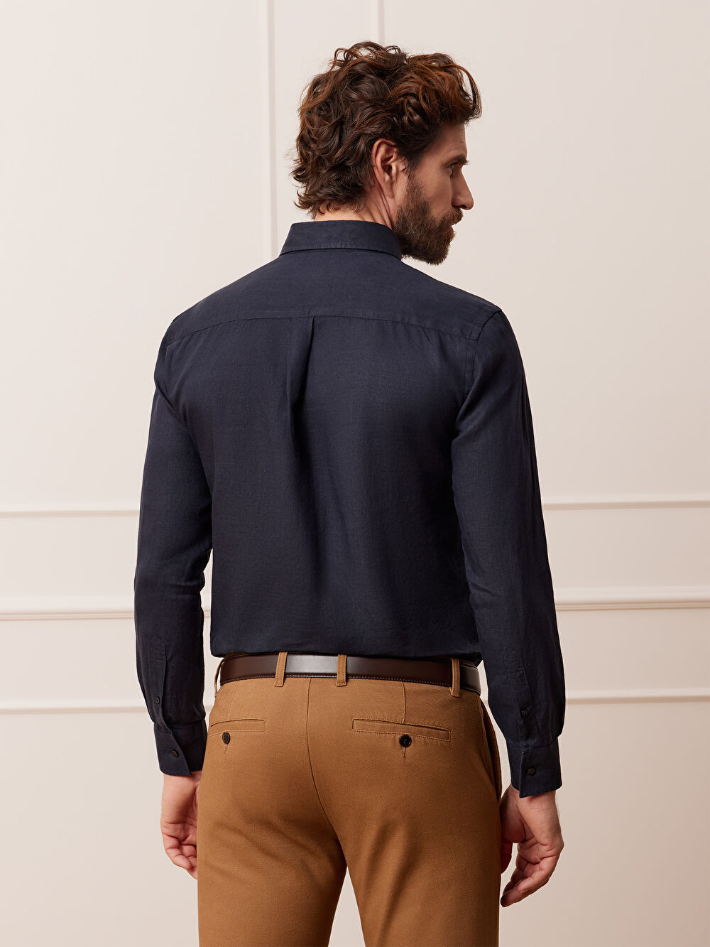 GRANATOWA KOSZULA CAPRI DŁUGI RĘKAW - 5