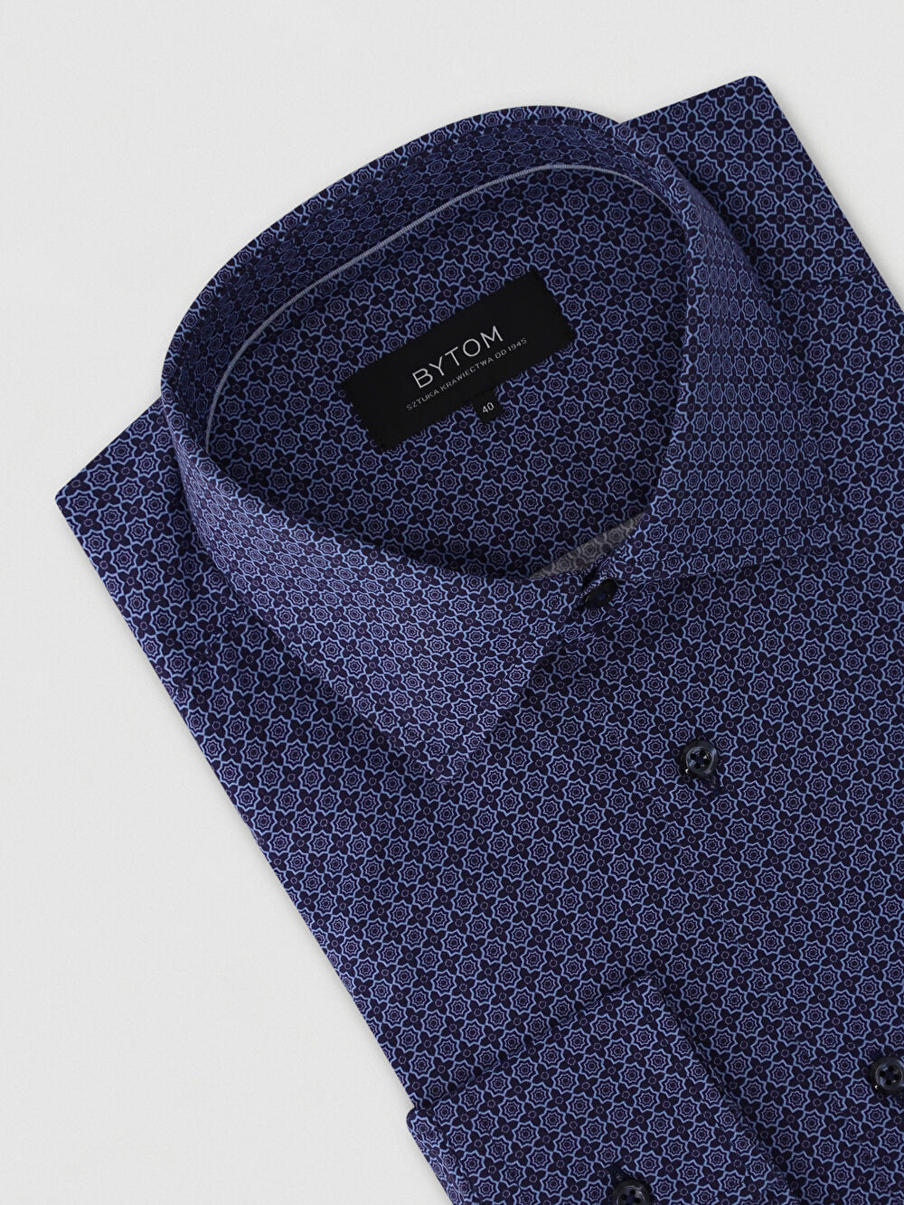 GRANATOWA KOSZULA ROMA DŁUGI RĘKAW - 3