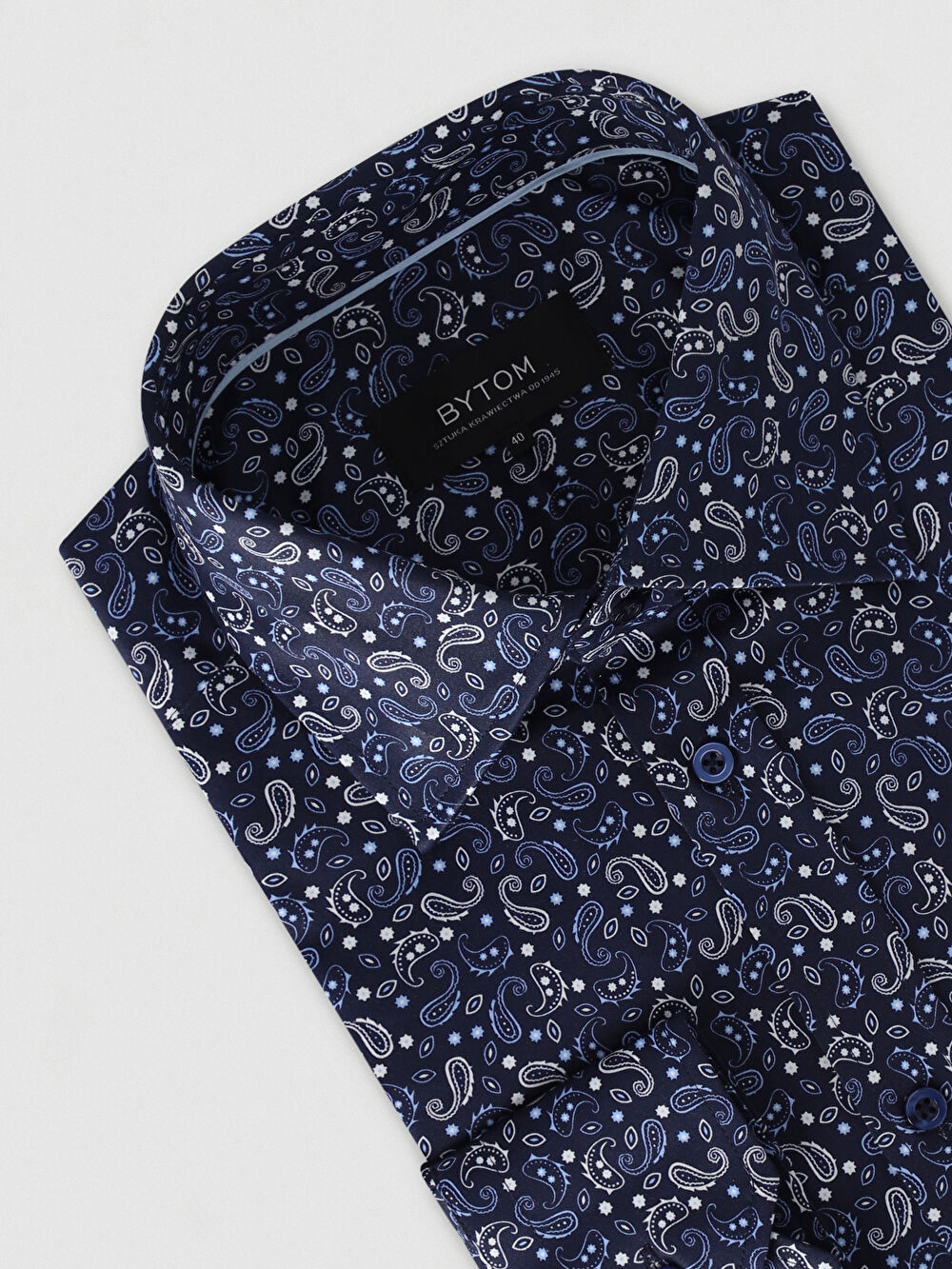 GRANATOWA KOSZULA WINDSOR DŁUGI RĘKAW - 3