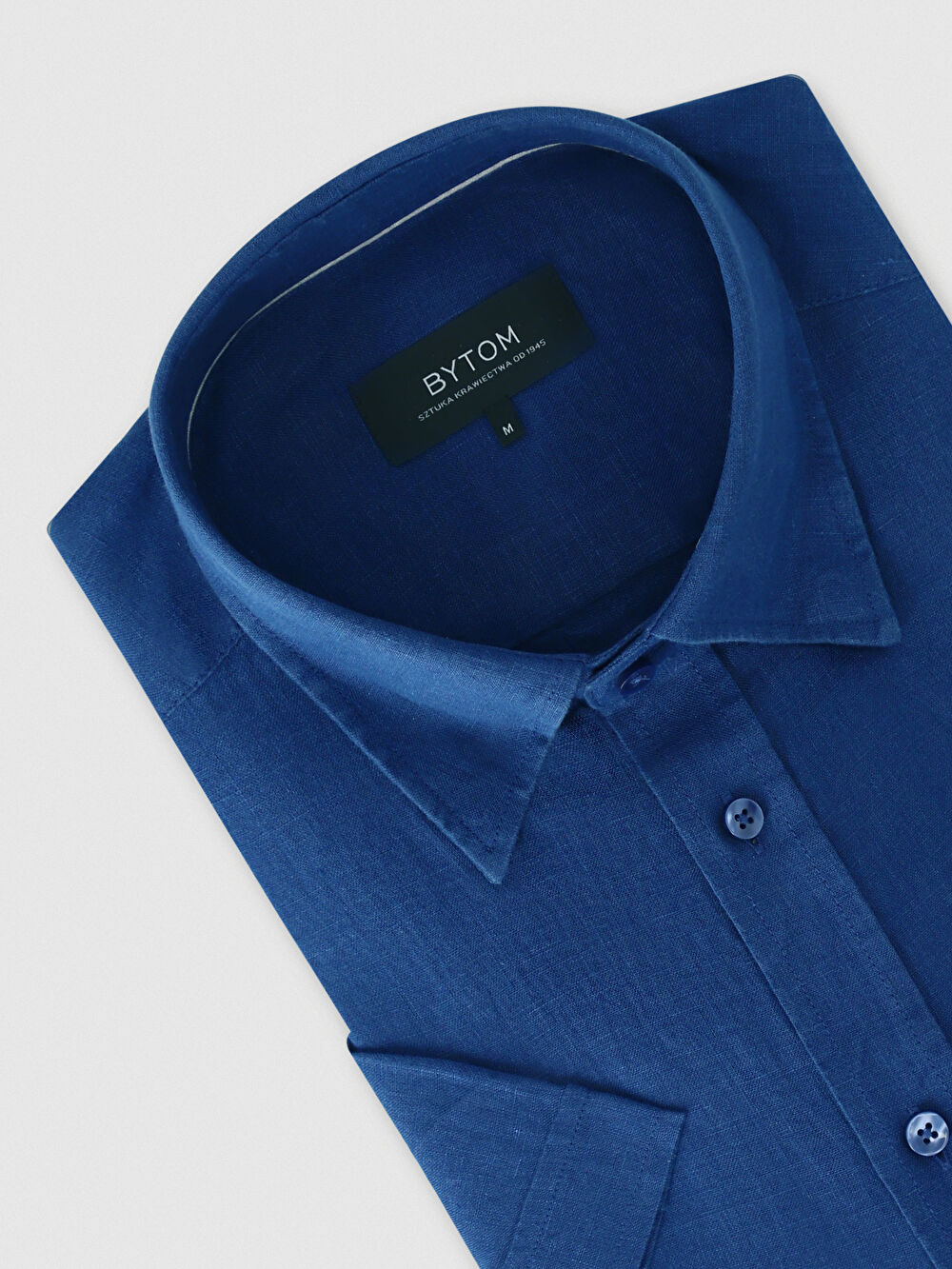 GRANATOWA KOSZULA CAPRI KRÓTKI RĘKAW - 3