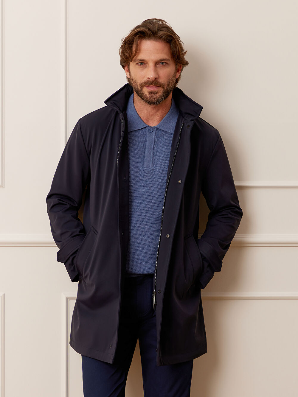 GRANATOWA KURTKA CARLOW - 7