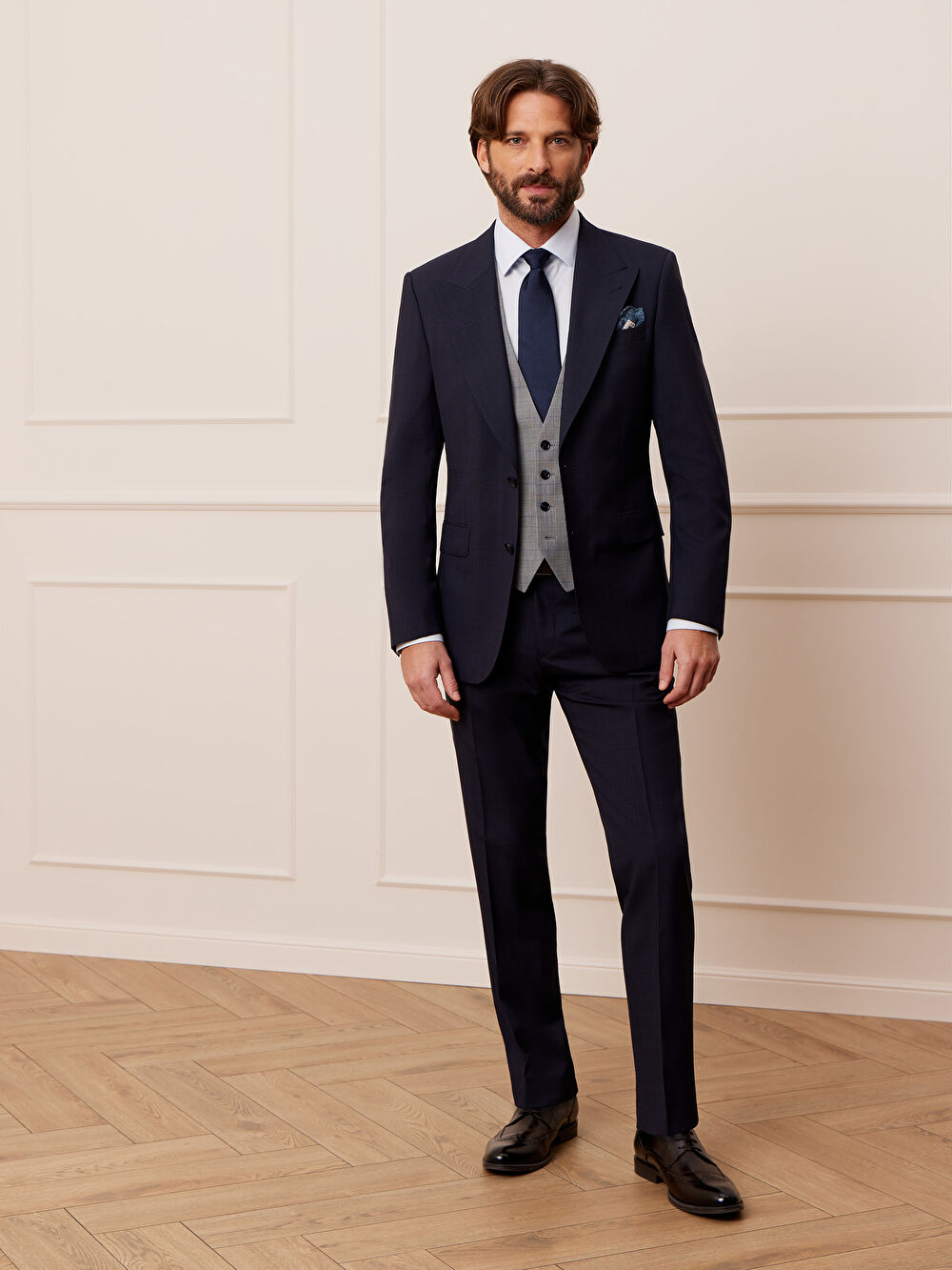 GRANATOWA MARYNARKA GENUA DO GARNITURU - MIKSUJ I ŁĄCZ - 7