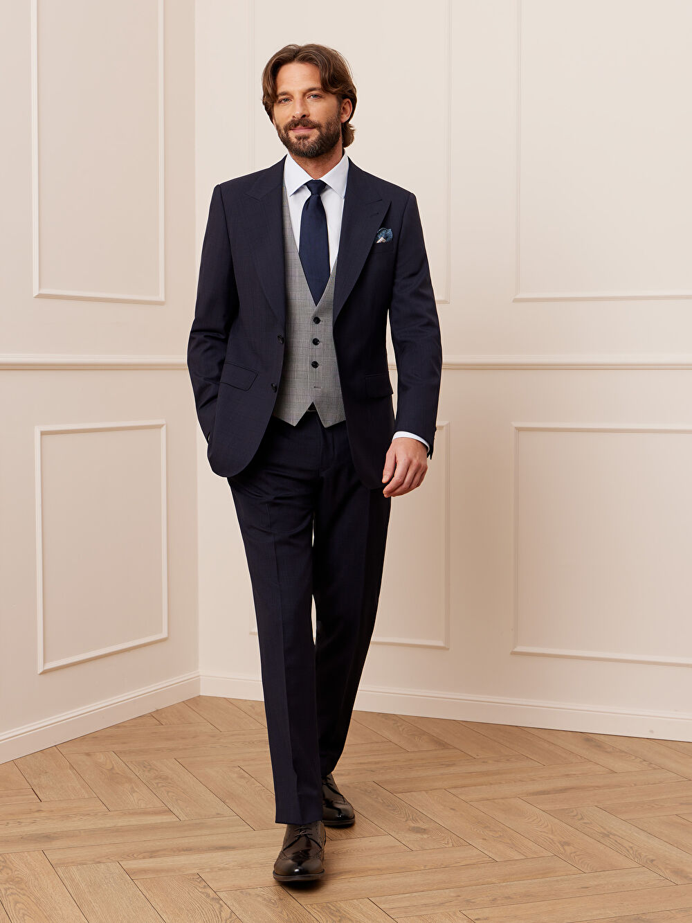 GRANATOWA MARYNARKA GENUA DO GARNITURU - MIKSUJ I ŁĄCZ