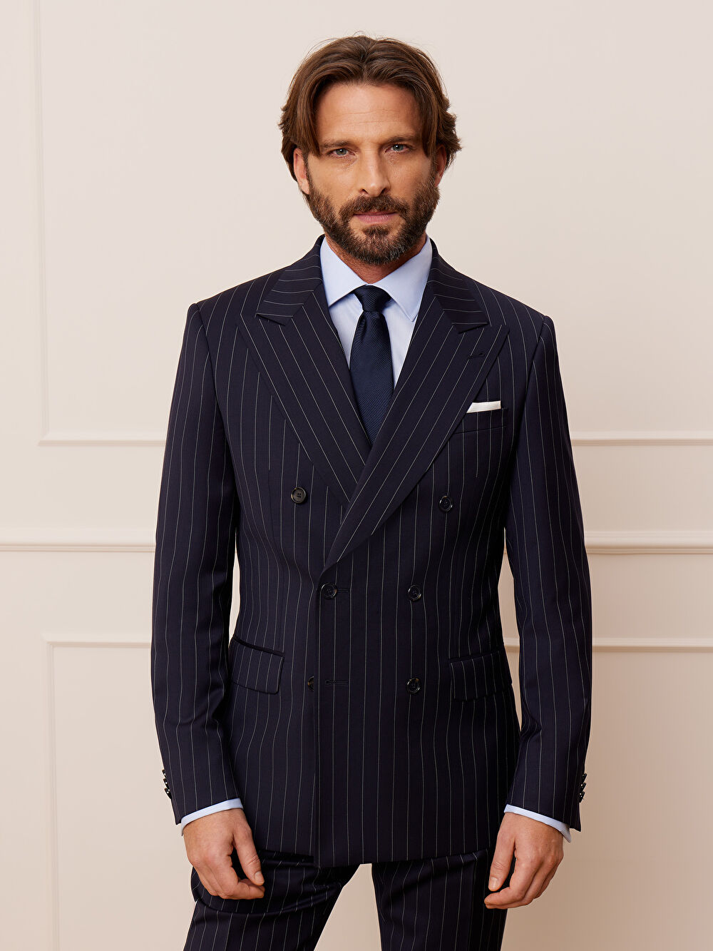 GRANATOWA DWURZĘDOWA MARYNARKA DO GARNITURU - MIKSUJ I ŁĄCZ - 3