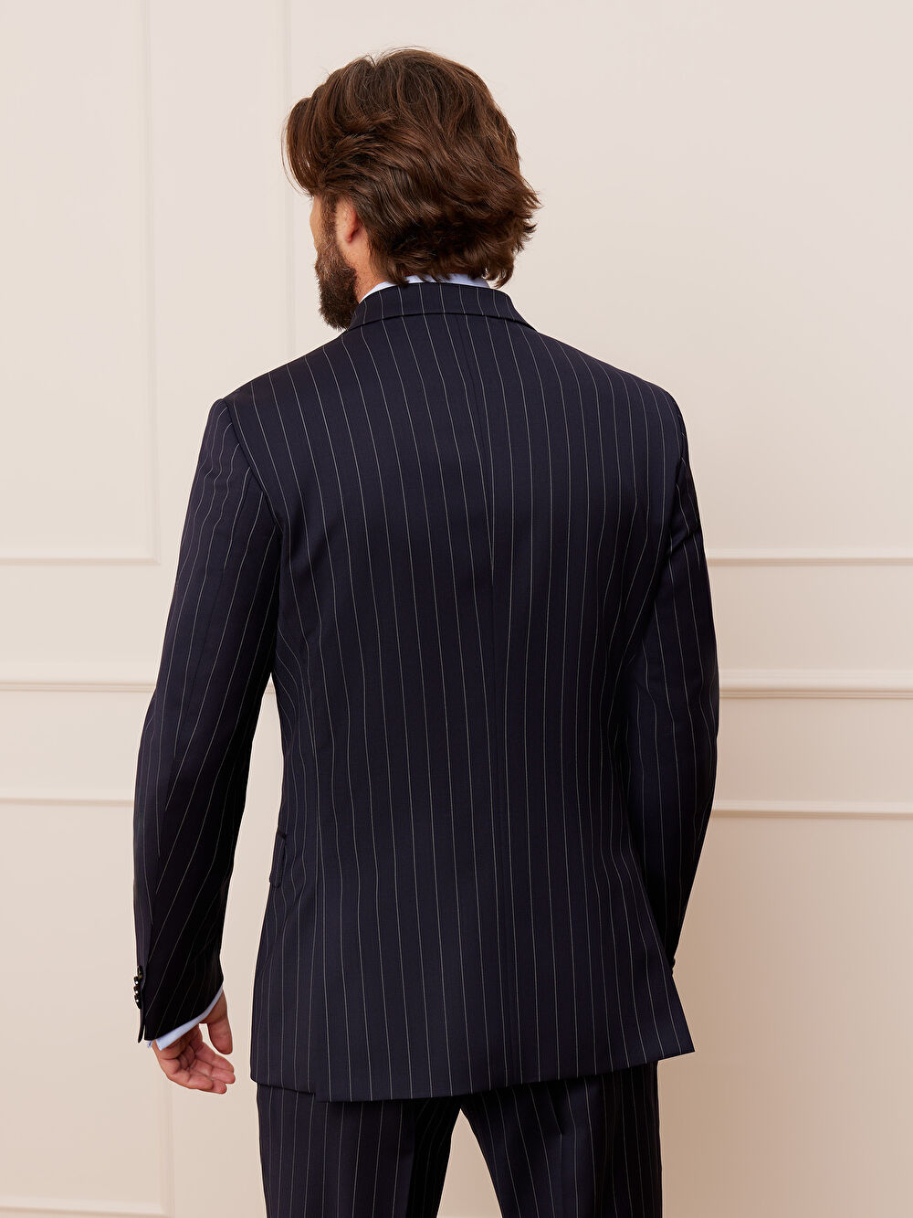 GRANATOWA DWURZĘDOWA MARYNARKA DO GARNITURU - MIKSUJ I ŁĄCZ - 4