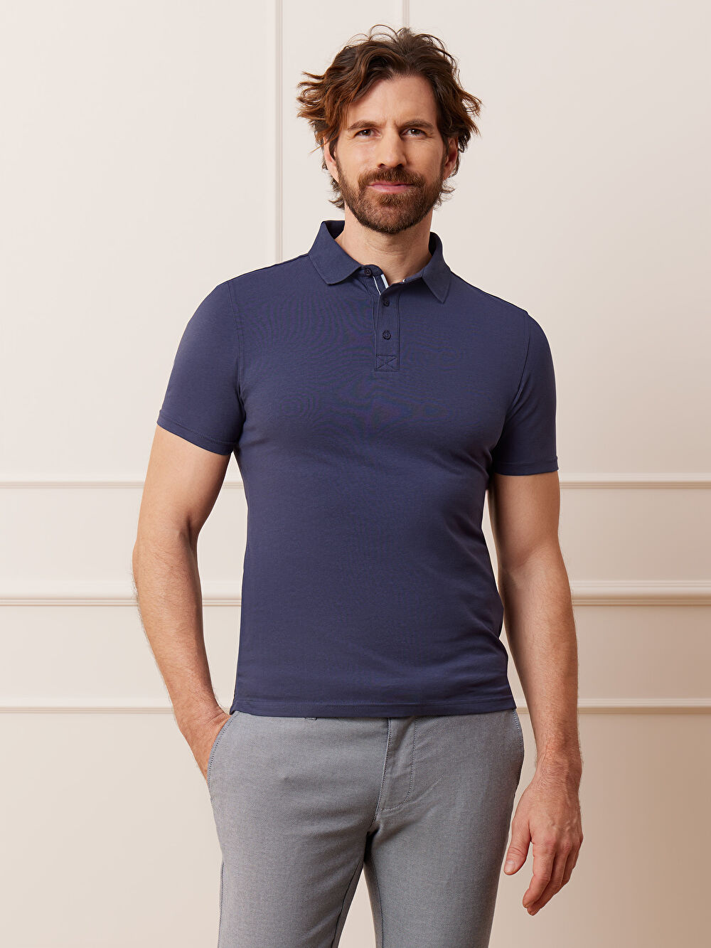 GRANATOWE POLO SISLEY - 5