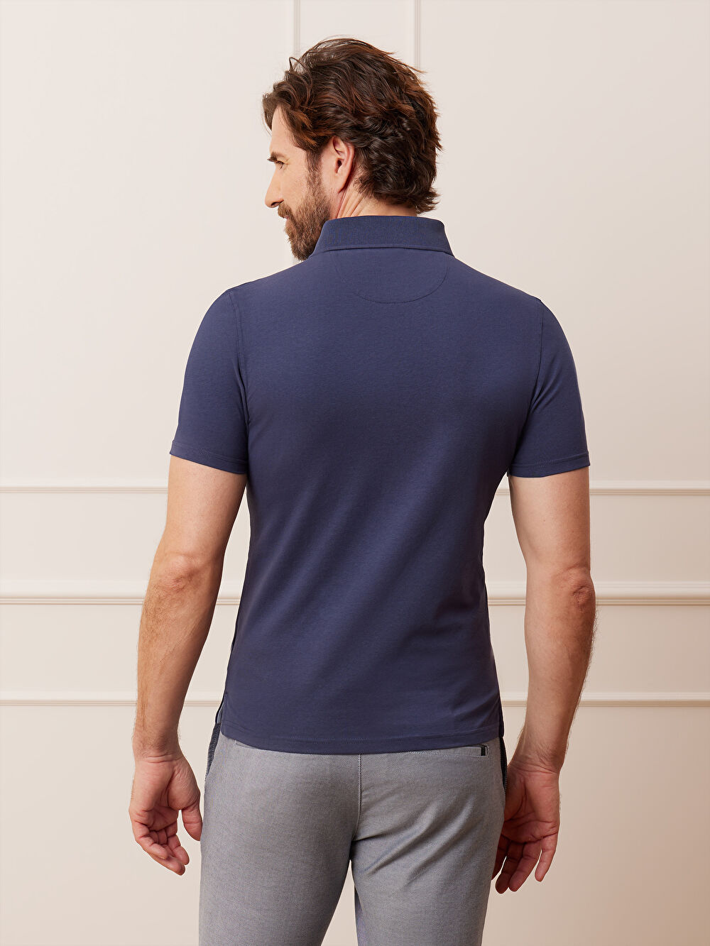 GRANATOWE POLO SISLEY - 4