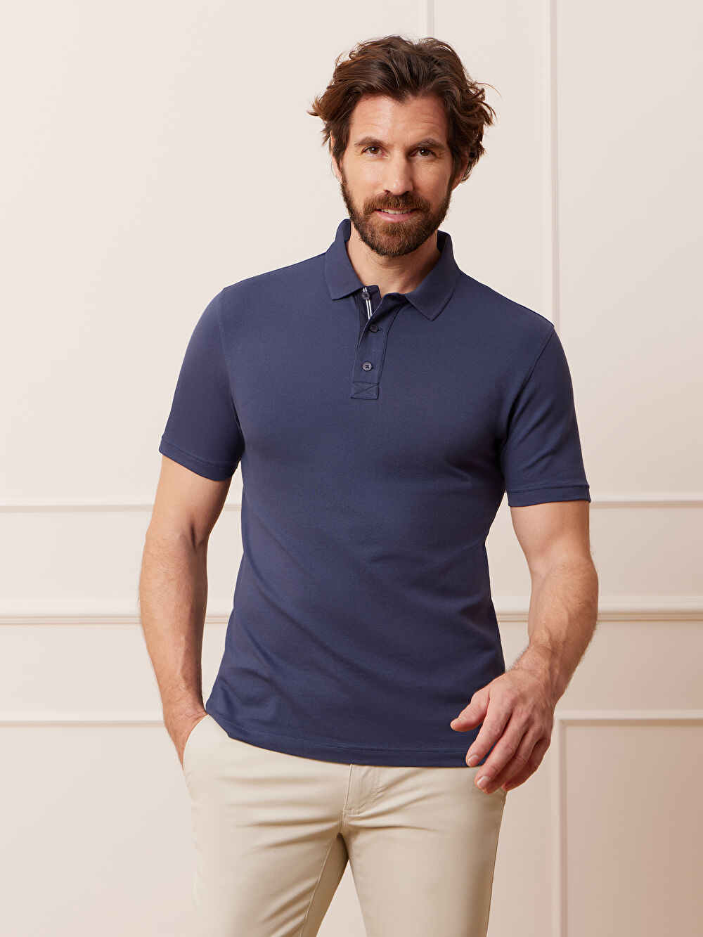 GRANATOWE KLASYCZNE POLO RAMSEY