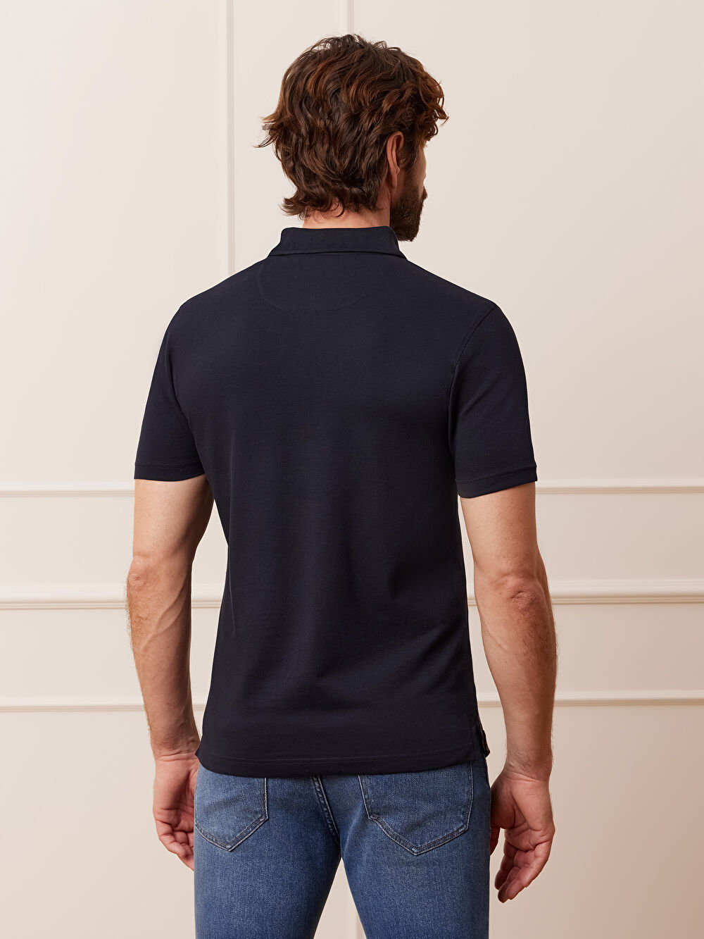 GRANATOWE KLASYCZNE POLO RAMSEY - 6