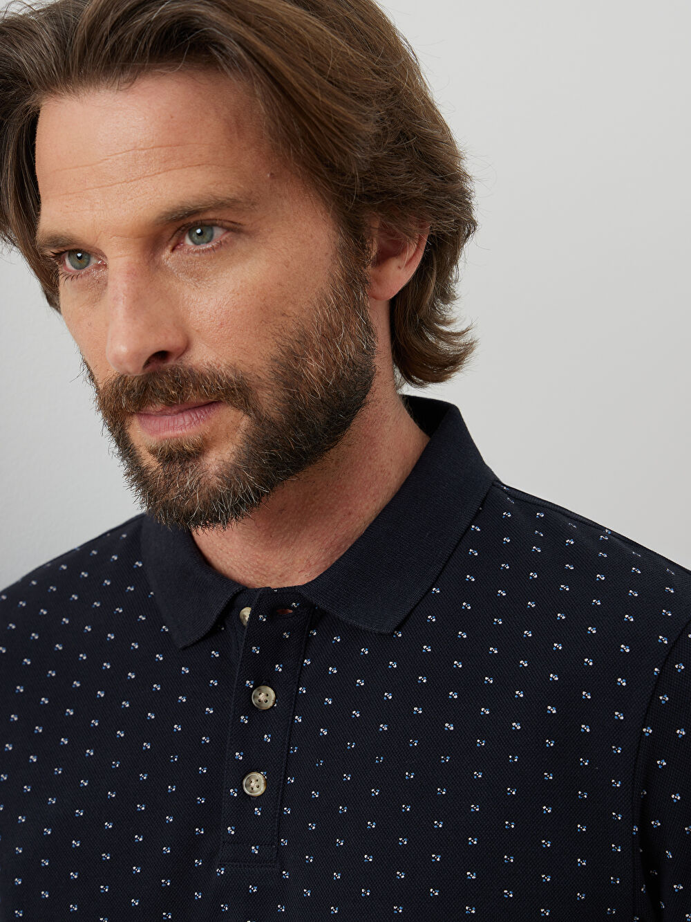 GRANATOWE KLASYCZNE POLO BURMAN - 6