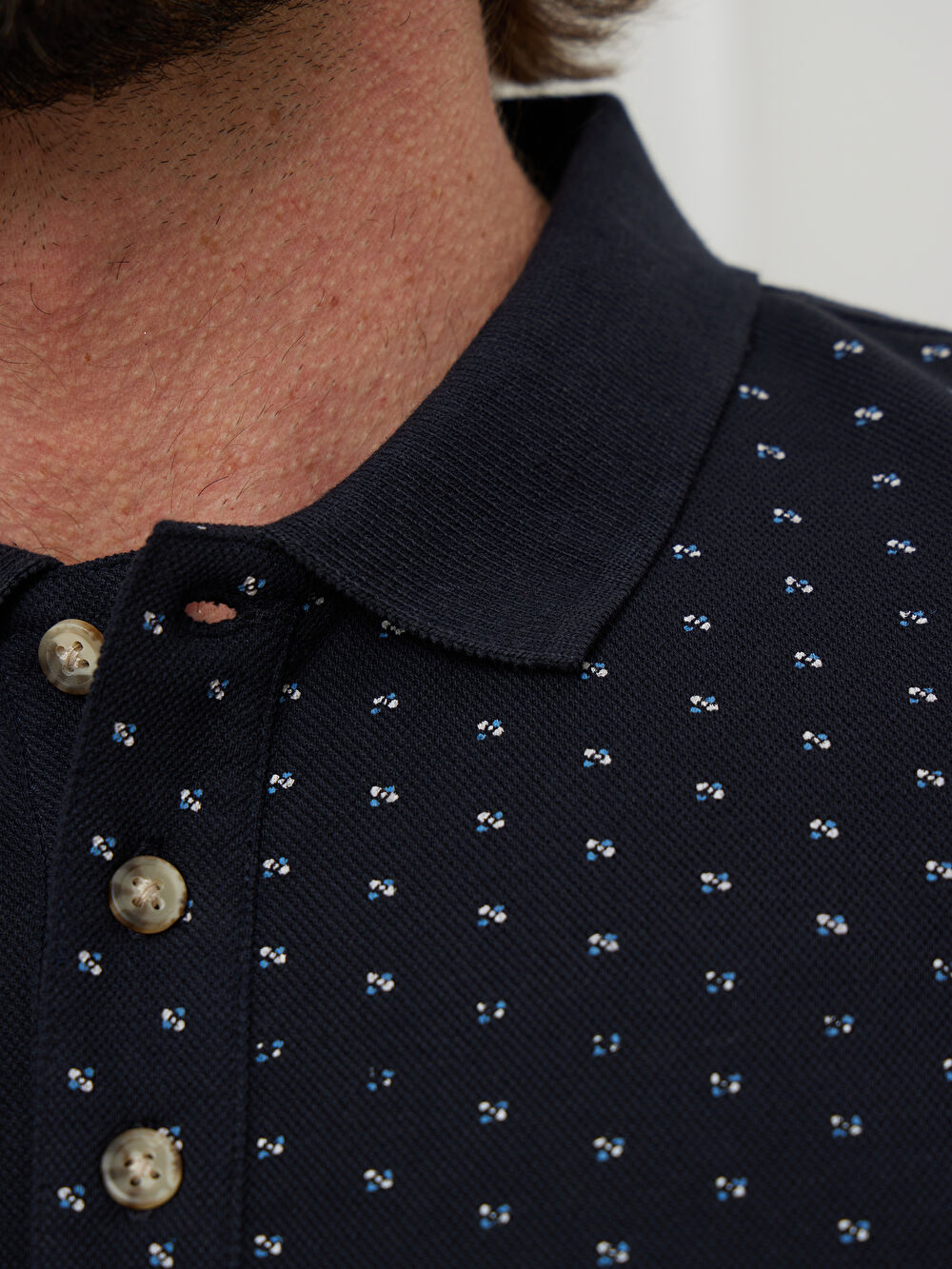 GRANATOWE KLASYCZNE POLO BURMAN - 4