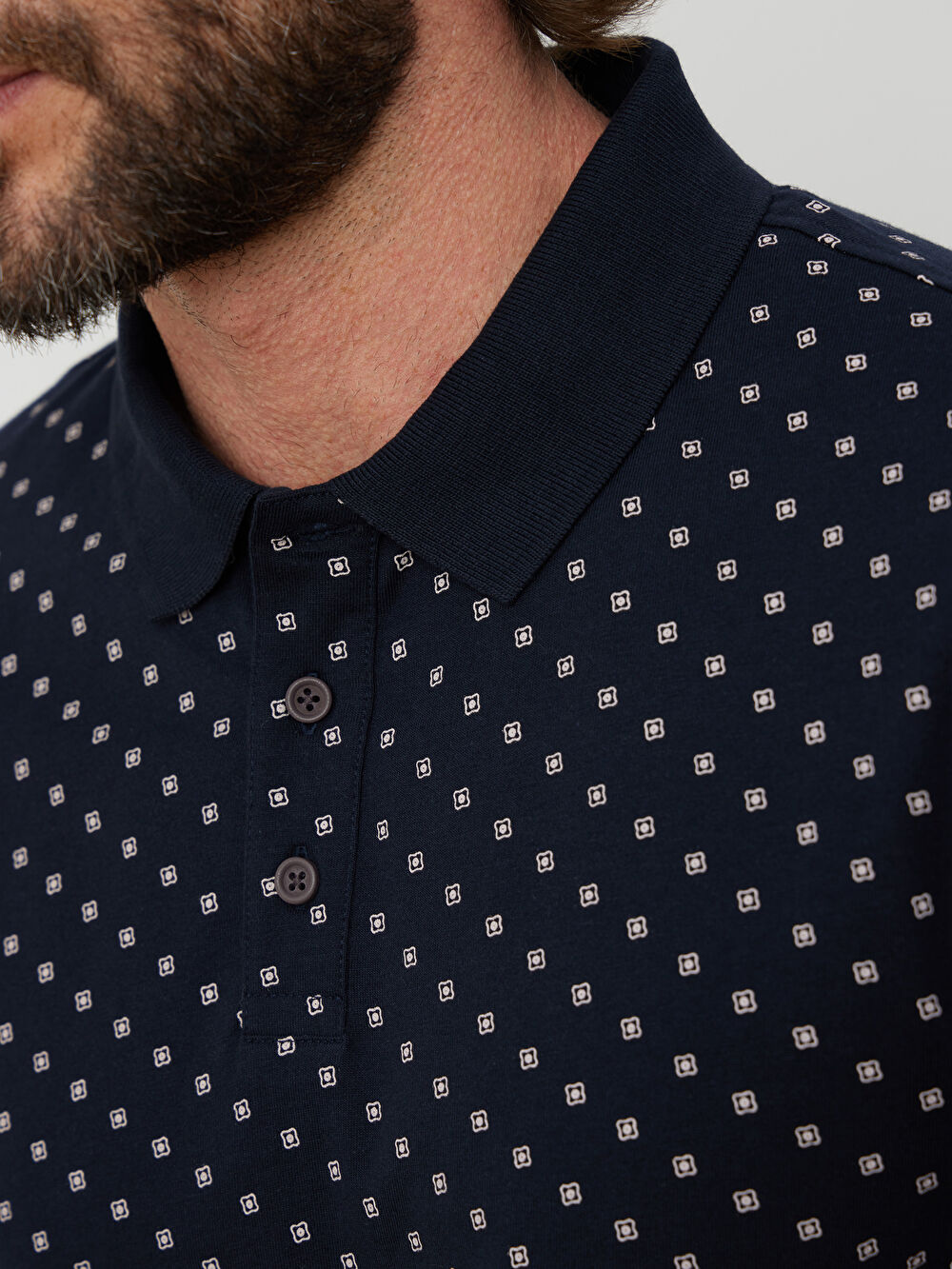 GRANATOWE KLASYCZNE POLO KROSFORD - 4