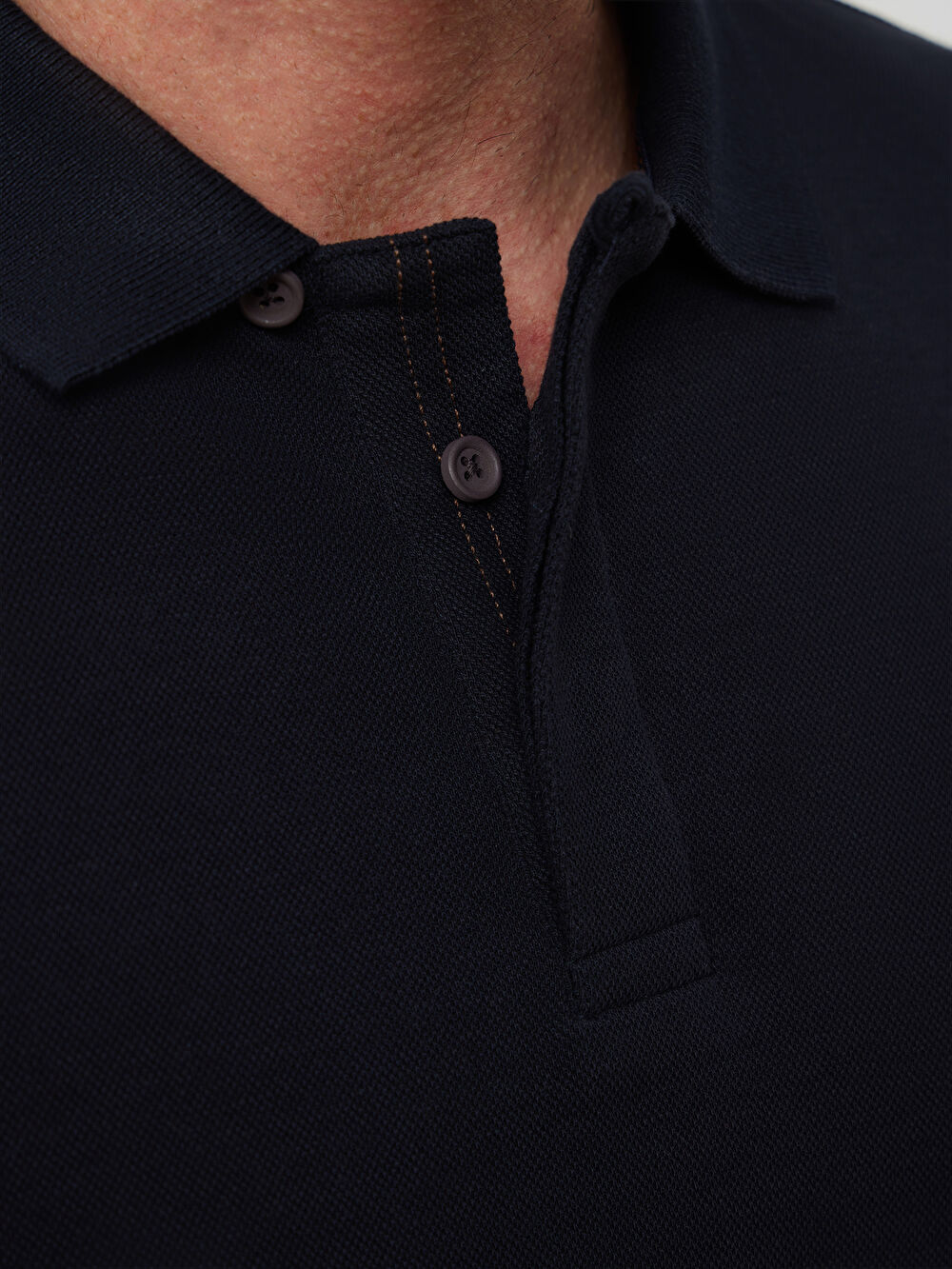 GRANATOWE KLASYCZNE POLO FISHLAM - 4