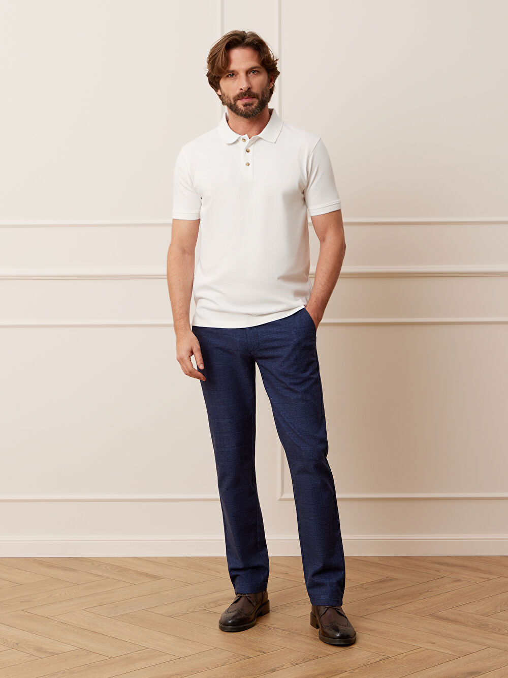 GRANATOWE SPODNIE GAVIK - 4