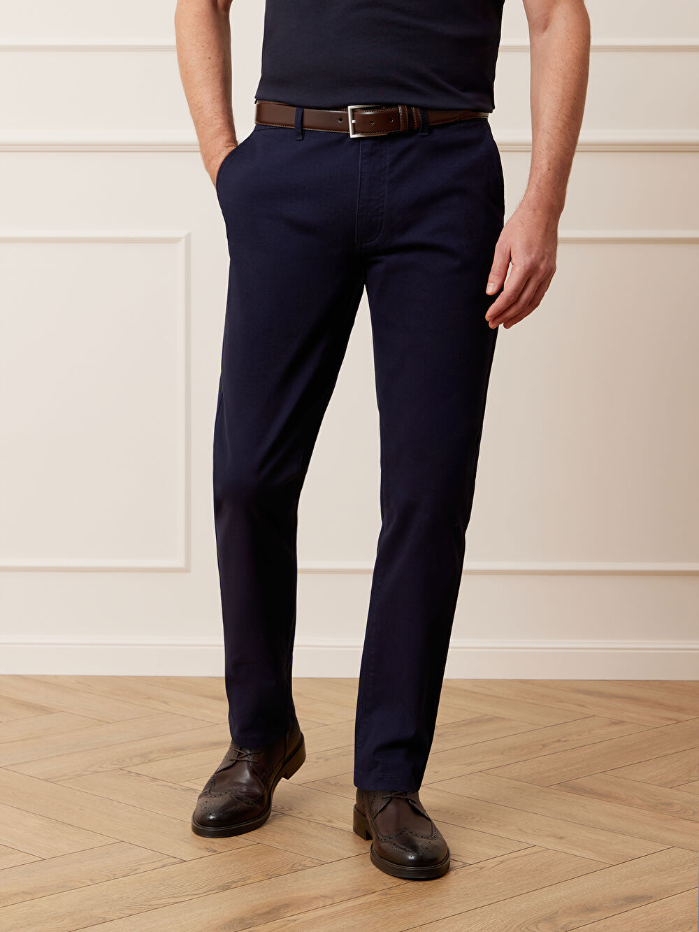 GRANATOWE SPODNIE LUNGON - 4