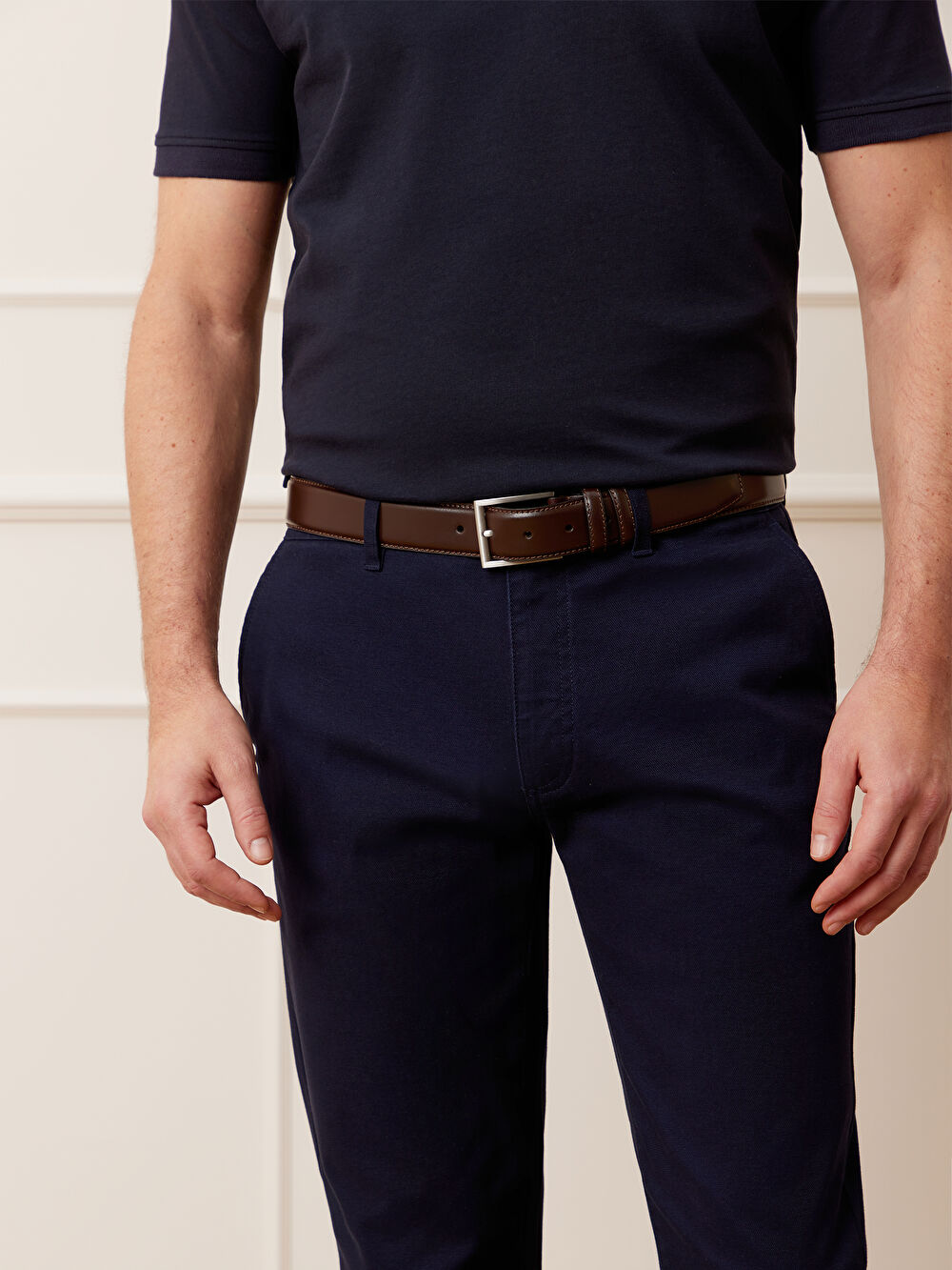 GRANATOWE SPODNIE LUNGON - 5