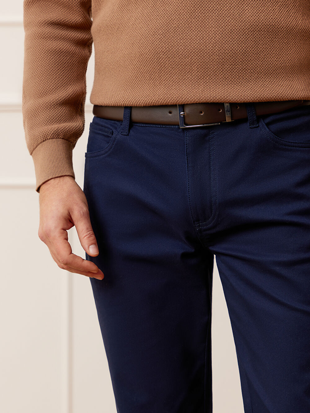 GRANATOWE SPODNIE INVER - 5