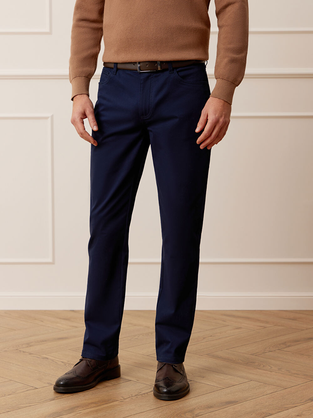 GRANATOWE SPODNIE INVER - 4