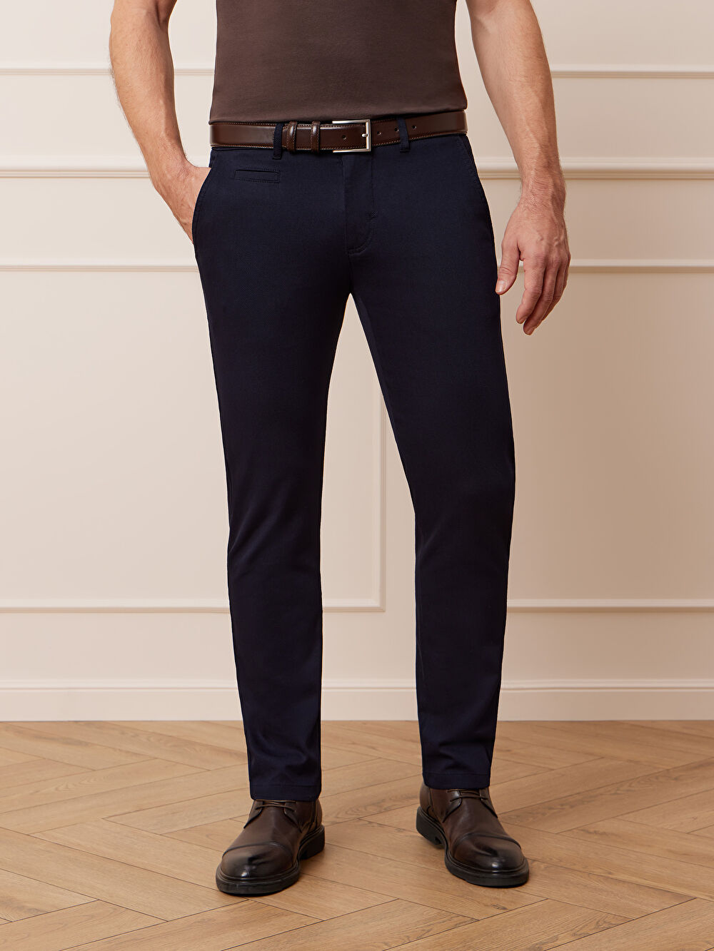 GRANATOWE SPODNIE WES - 5