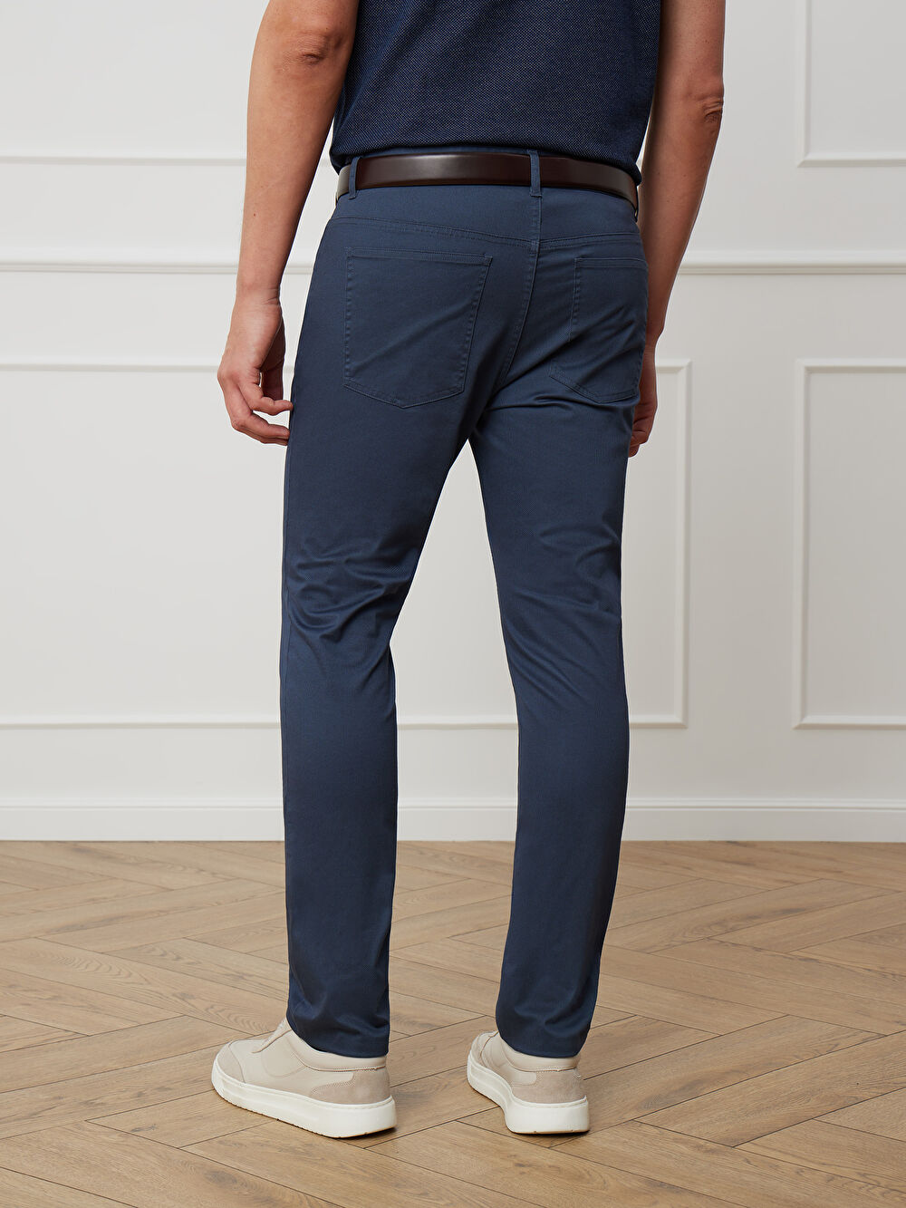 GRANATOWE SPODNIE DOSTON - 2