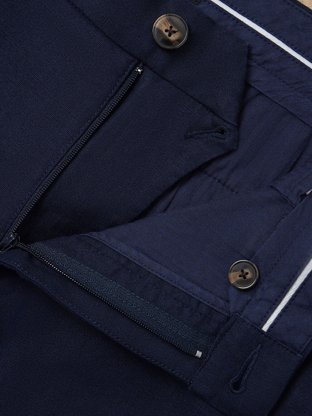 GRANATOWE SPODNIE LESWALT - 6