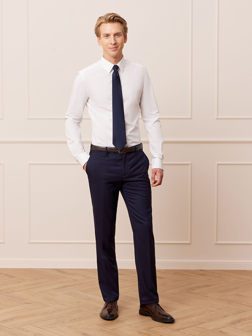 GRANATOWE SPODNIE DO GARNITURU - MIKSUJ I ŁĄCZ