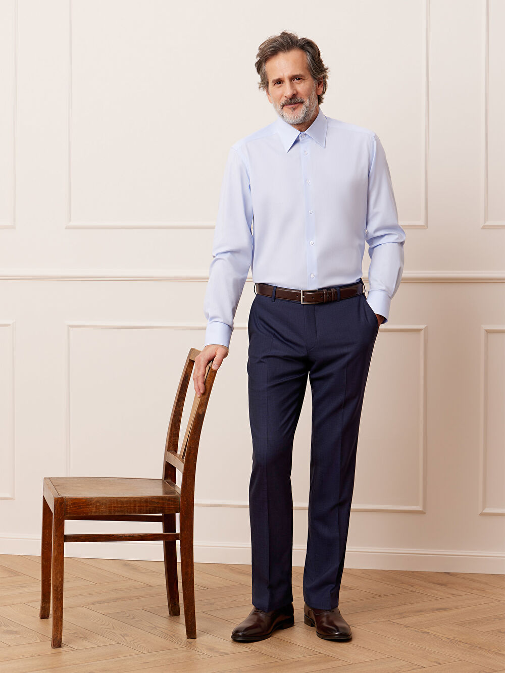 GRANATOWE SPODNIE DO GARNITURU - MIKSUJ I ŁĄCZ