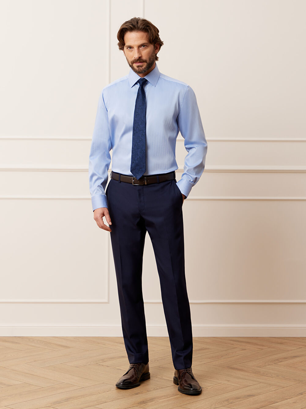 GRANATOWE SPODNIE DO GARNITURU -  MIKSUJ I ŁĄCZ - 4