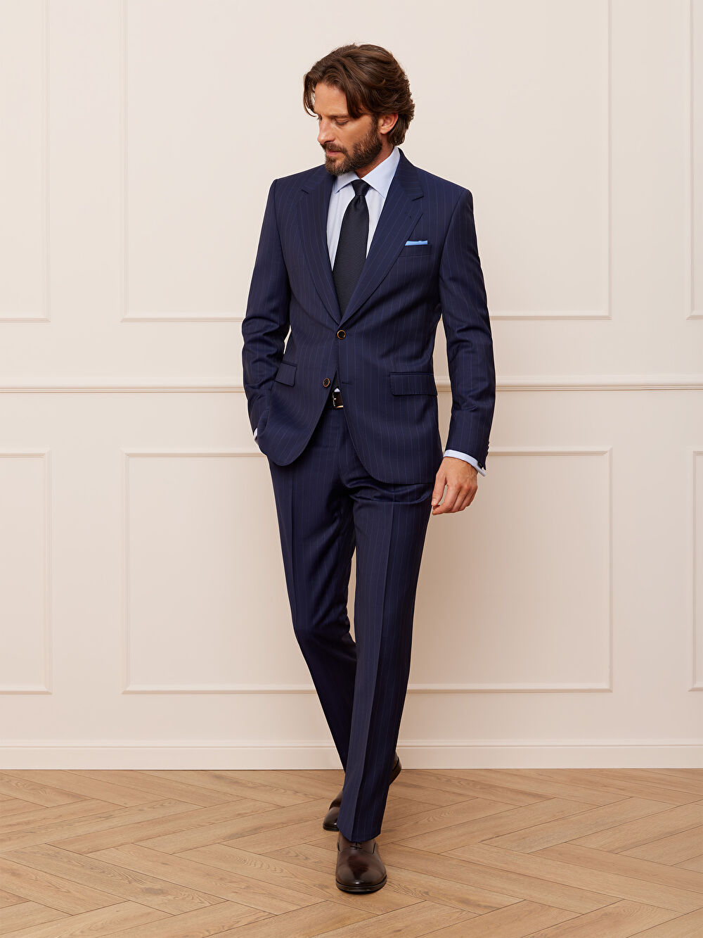 GRANATOWE SPODNIE DO GARNITURU - MIKSUJ I ŁĄCZ - 4