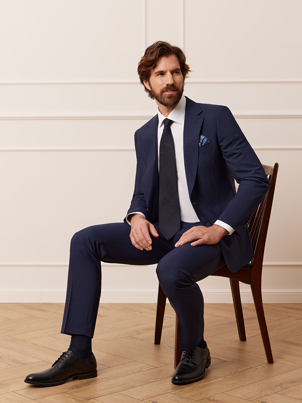 GRANATOWE SPODNIE DO GARNITURU - MIKSUJ I ŁĄCZ - 3