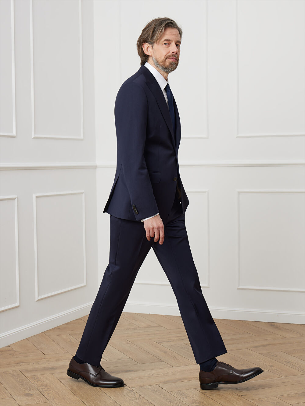 GRANATOWE SPODNIE OSAKA DO GARNITURU - MIKSUJ I ŁĄCZ - 5