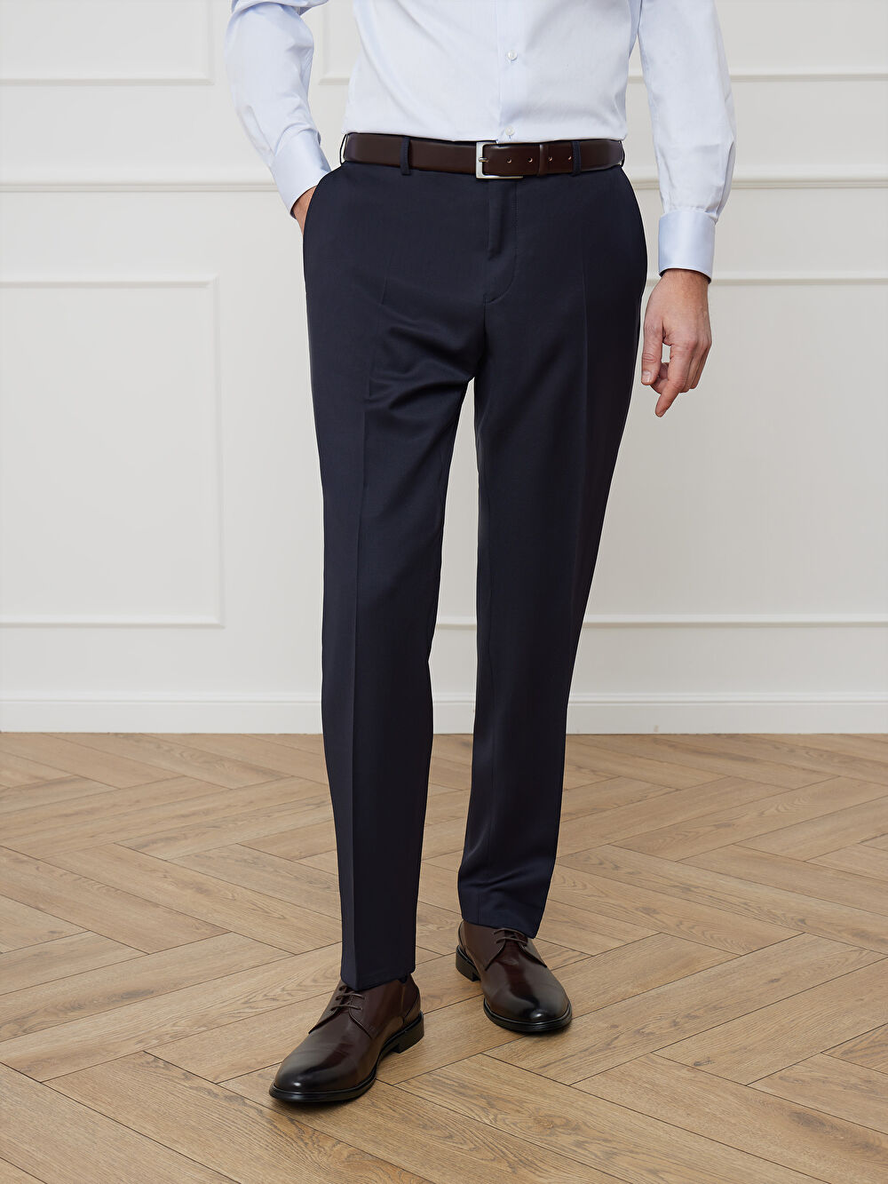 GRANATOWE SPODNIE GENEVA DO GARNITURU - MIKSUJ I ŁĄCZ