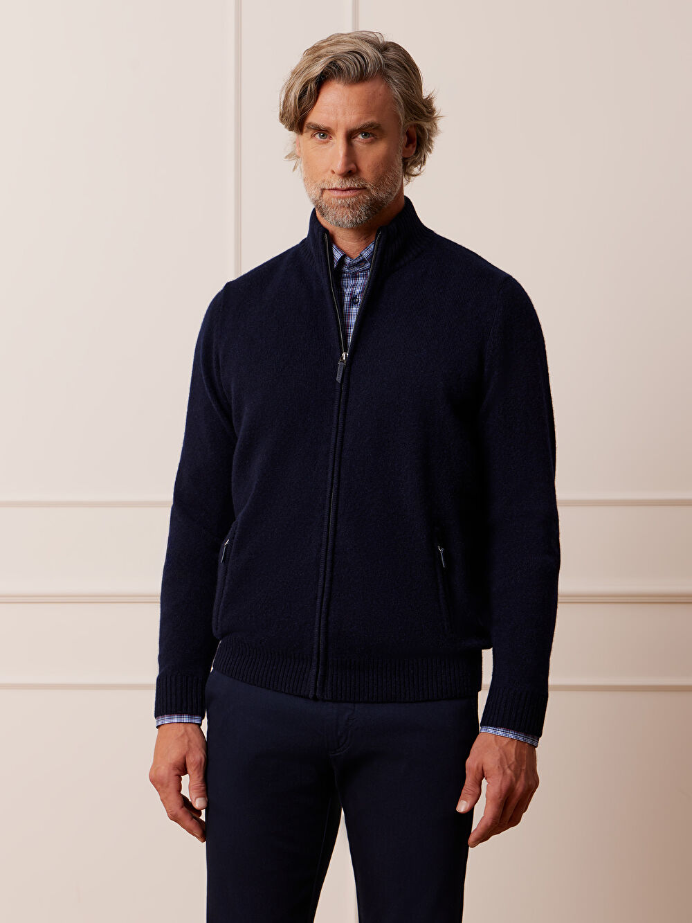 GRANATOWY KARDIGAN WELNEY - 3