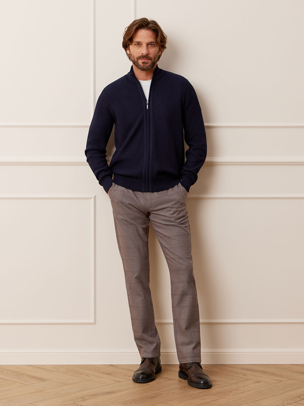 GRANATOWY KARDIGAN HAMRE - 8