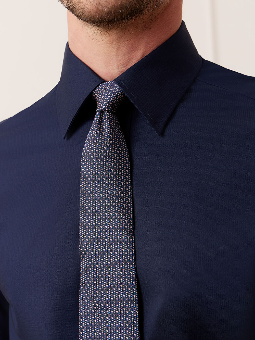 GRANATOWY KRAWAT - 4