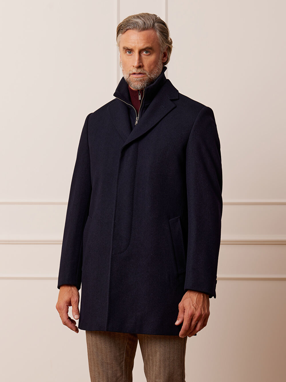 GRANATOWY PŁASZCZ KORDOBA - 3