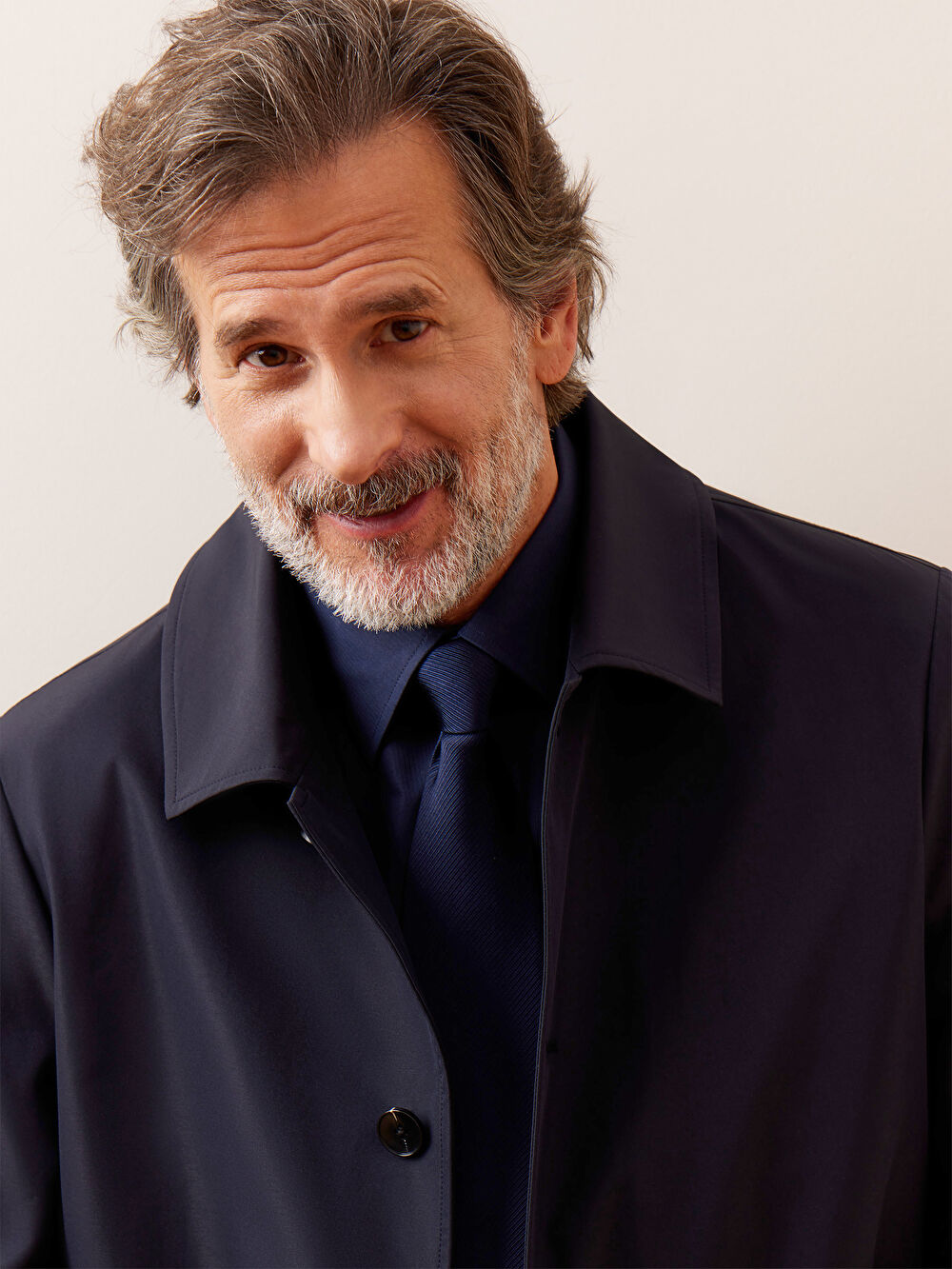 GRANATOWY PŁASZCZ GRANDE - 4