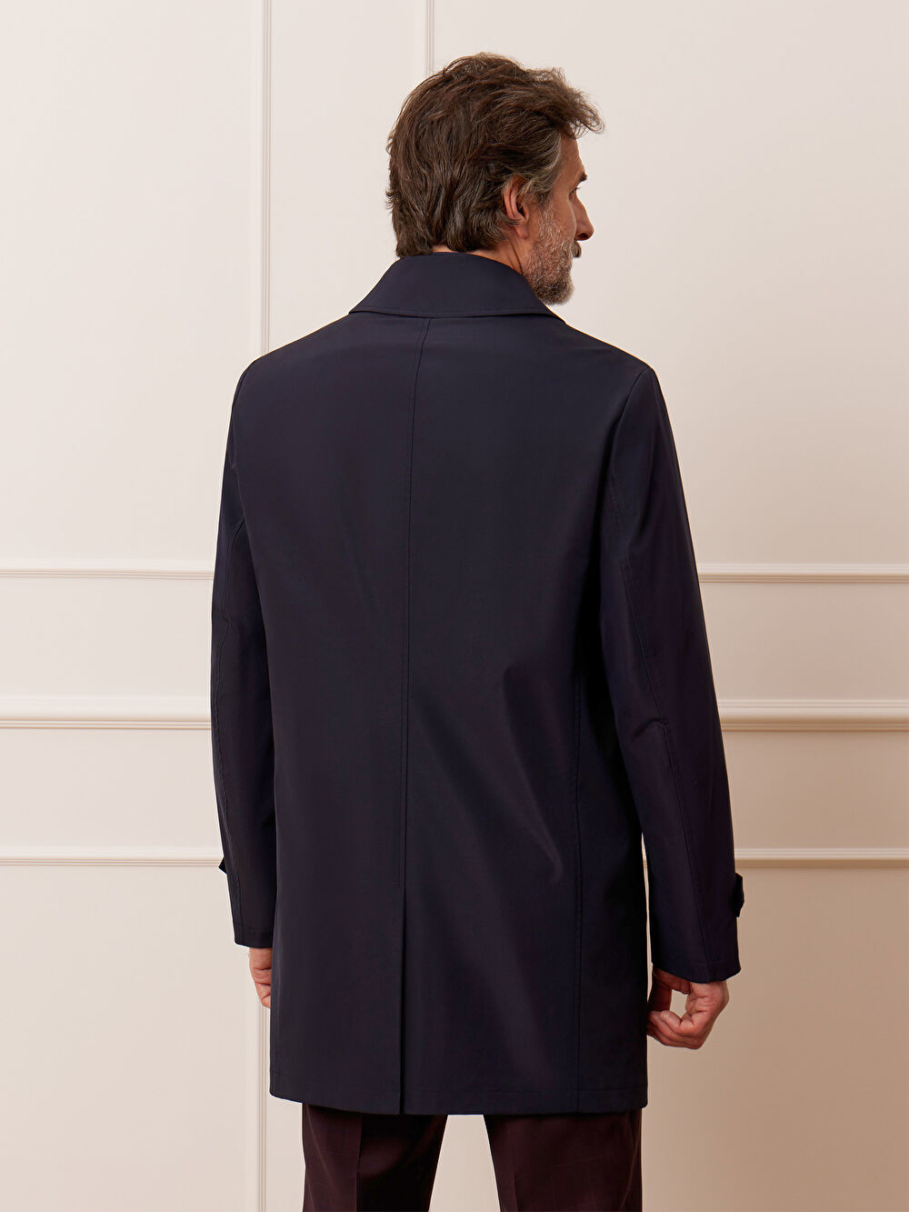 GRANATOWY PŁASZCZ GRANDE - 5