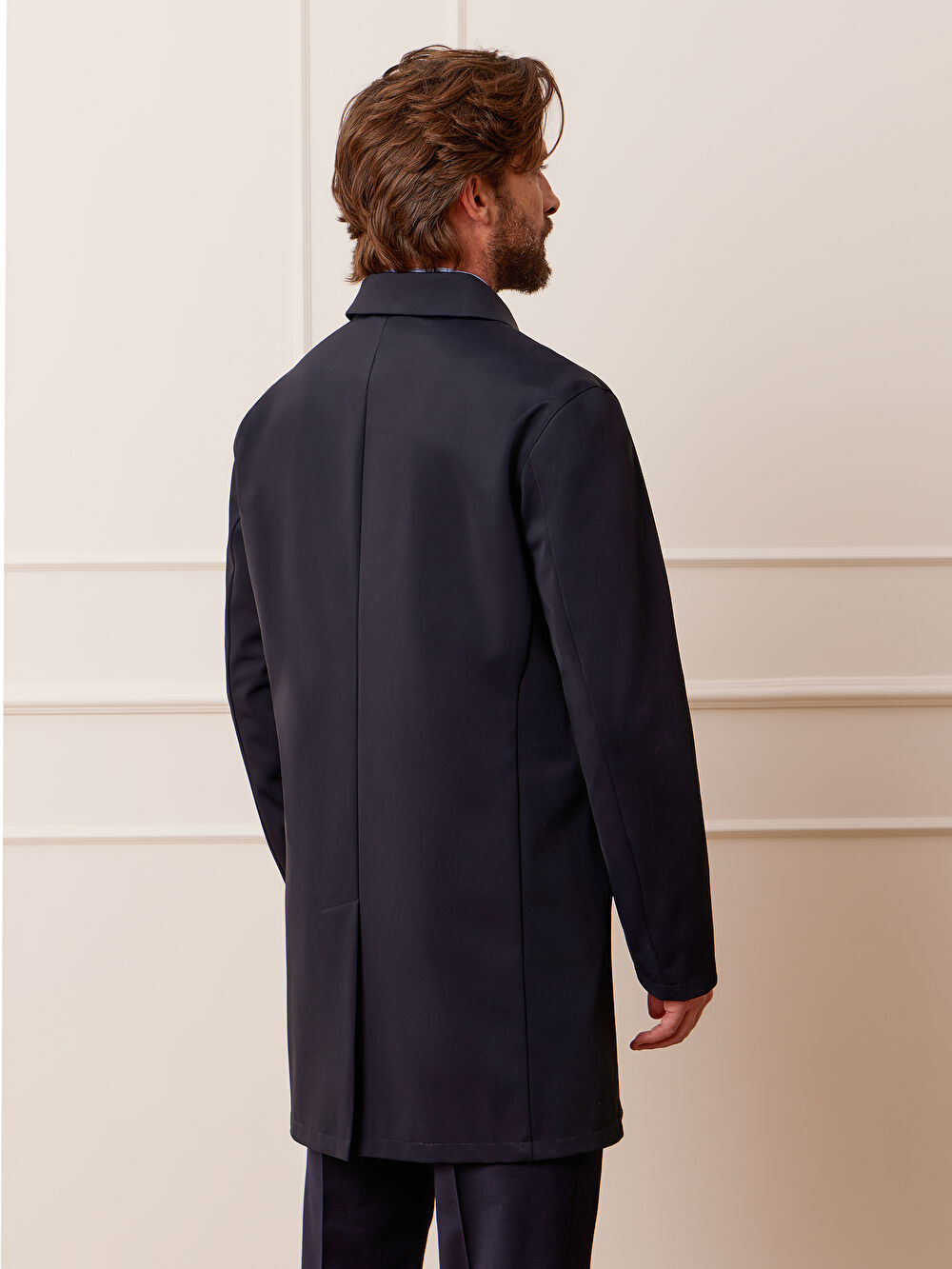 GRANATOWY PŁASZCZ TOMSFORT - 6