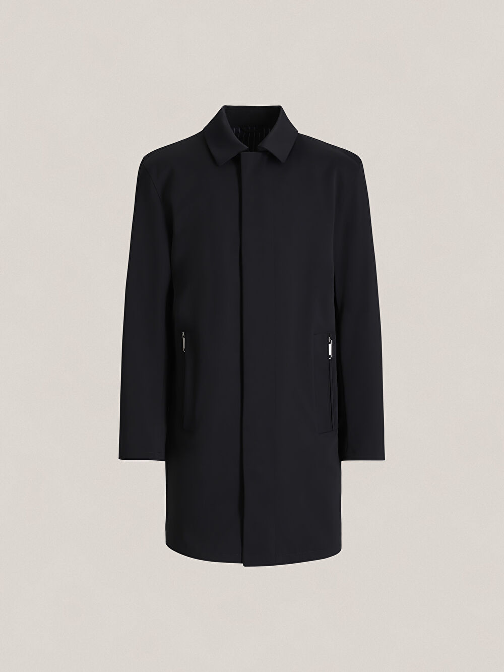 GRANATOWY PŁASZCZ TOMSFORT - 3