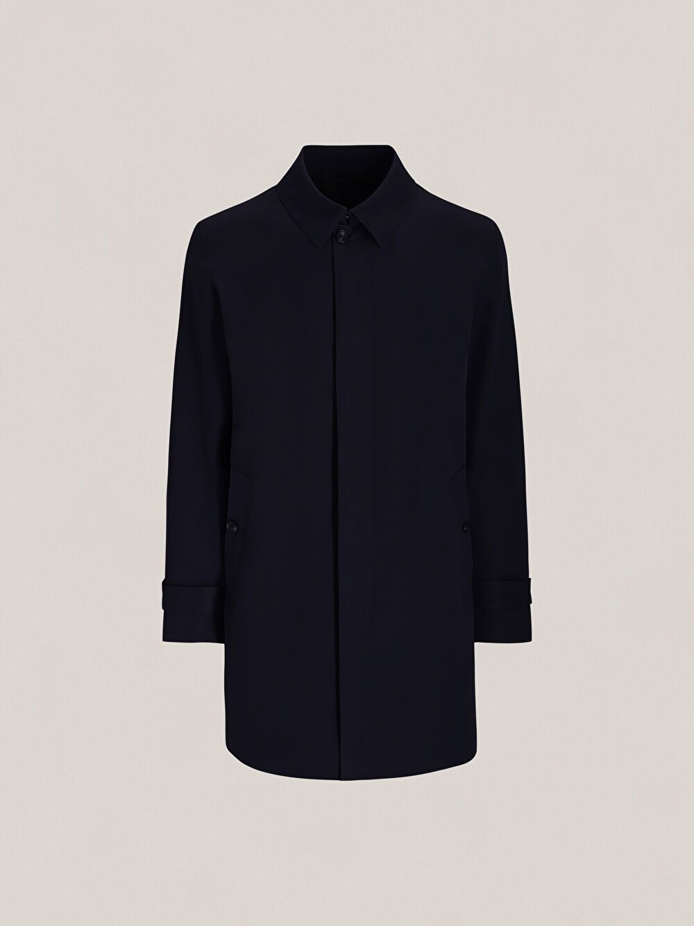 GRANATOWY PŁASZCZ GALWAY - 2