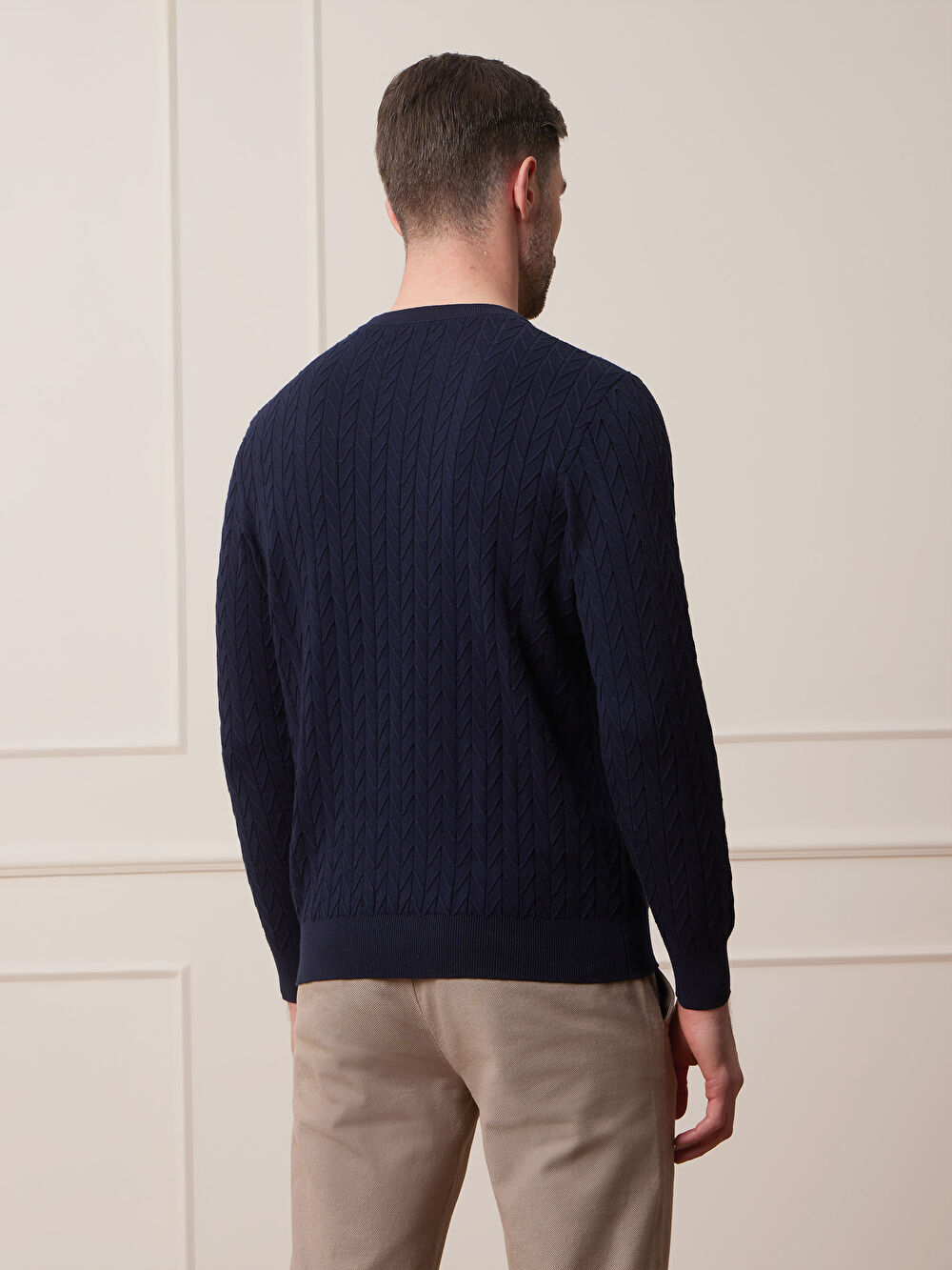GRANATOWY SWETER SNEEM - 7