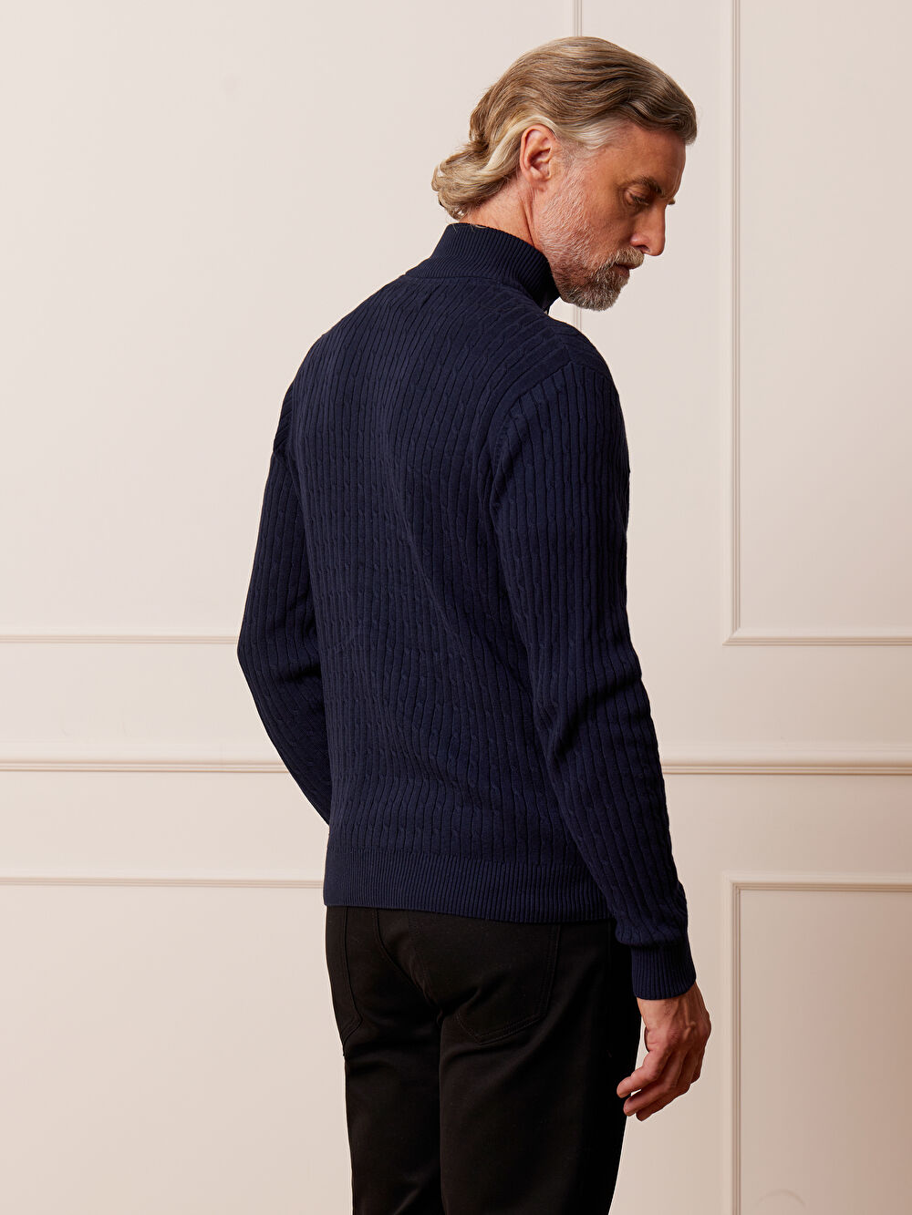 GRANATOWY SWETER SLIGO - 6