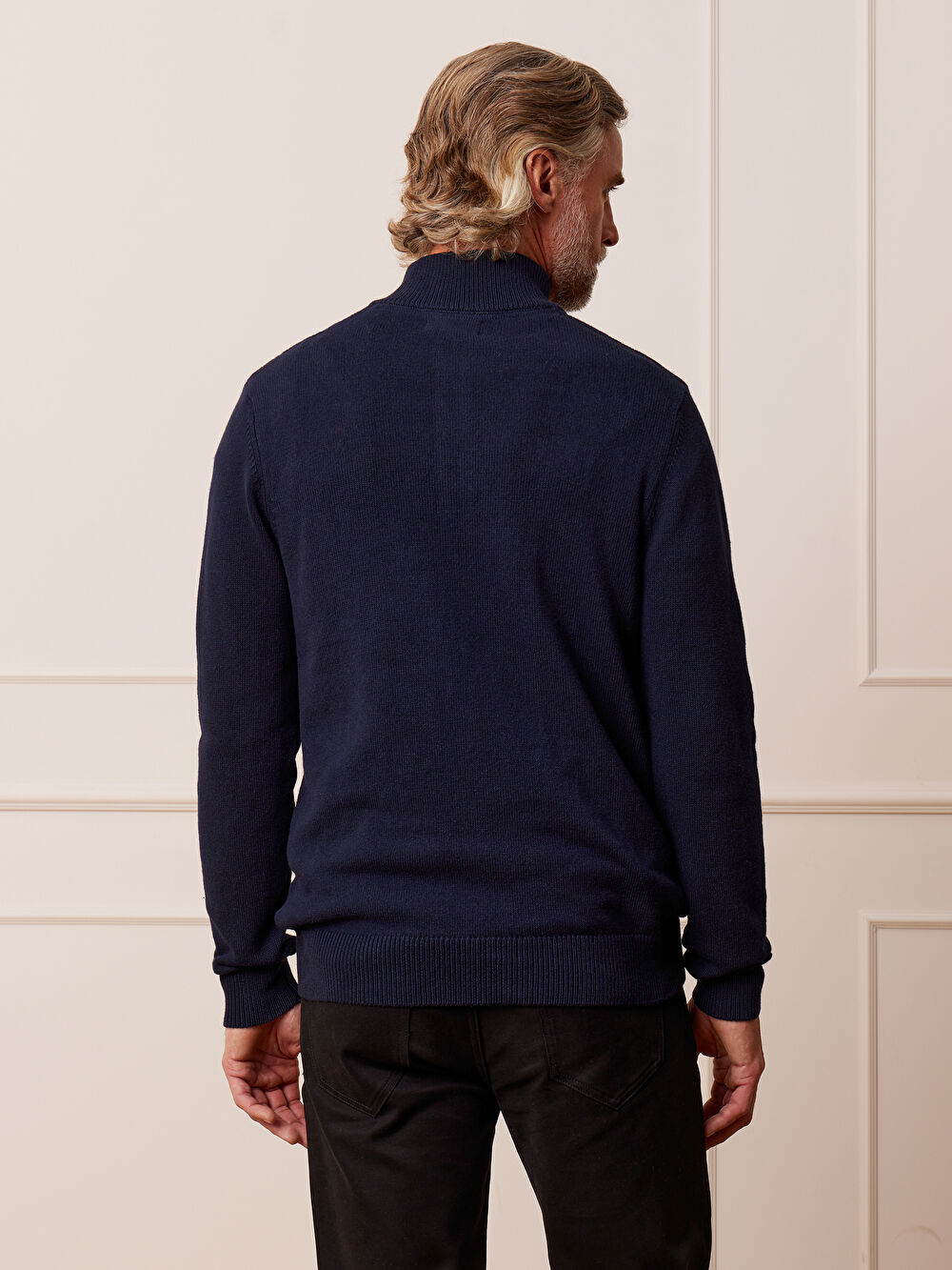 GRANATOWY SWETER ALTON - 6